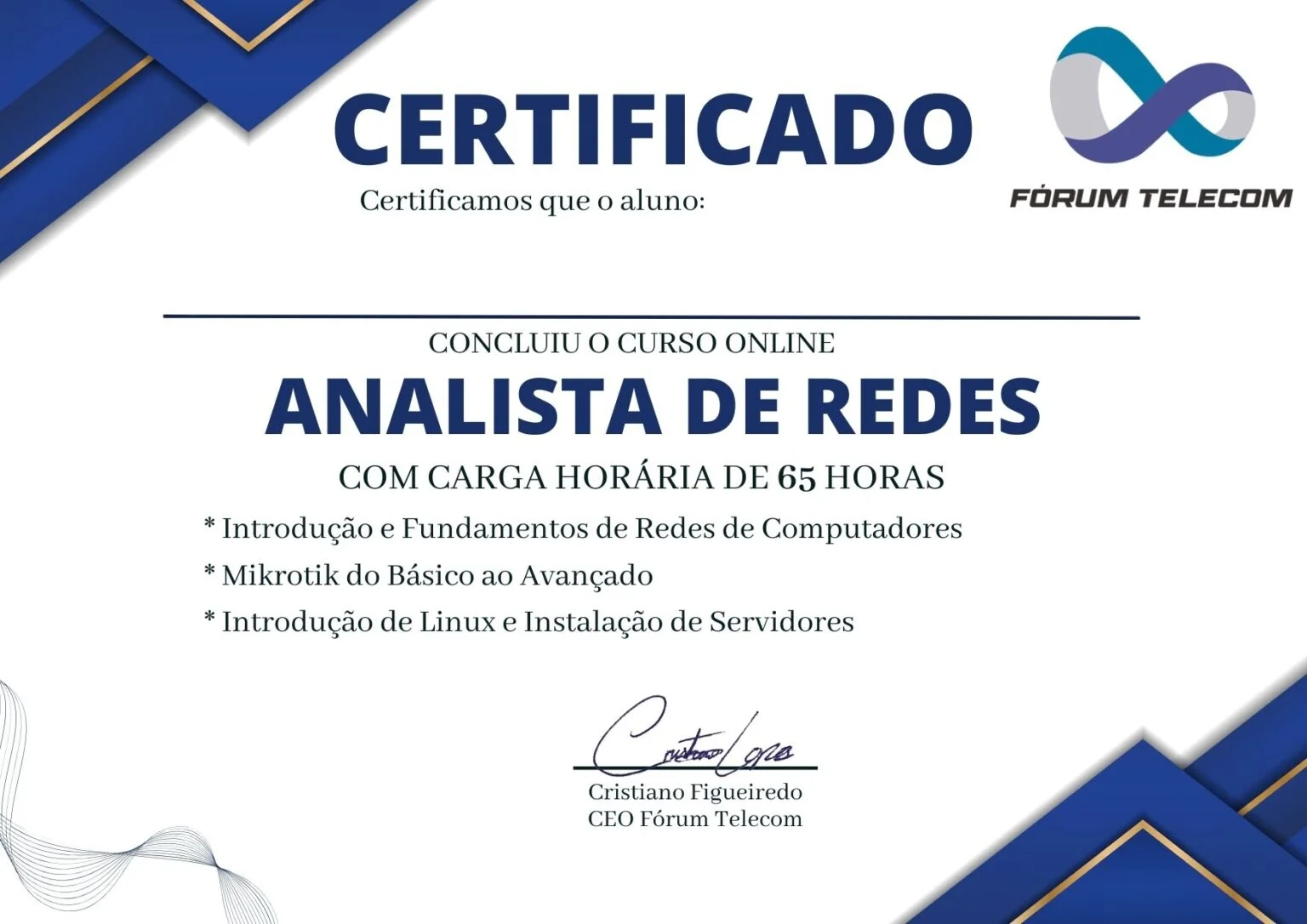 Certificado Analista de Redes